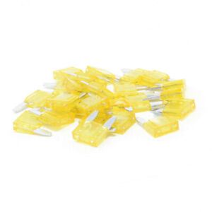 100 Pc 20A Mini Blade Style Fuse ATM  Automotive Car Truck Powersport Motorcycle