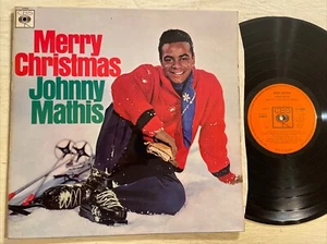RARE Johnny Mathis Merry Christmas LP CBS Mono UK Pressing + Inner EX!!!! - Picture 1 of 5