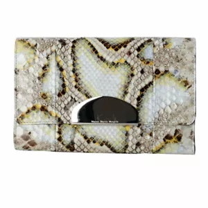 Maison Martin Margiela "1" Women's Multi-Color Python Skin Leather Wallet Clutch - Picture 1 of 3