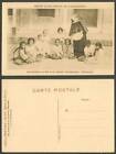 Burma alte Postkarte Verteilung von Reis an Waisenkinder, Saint-Joseph de l'Apparition