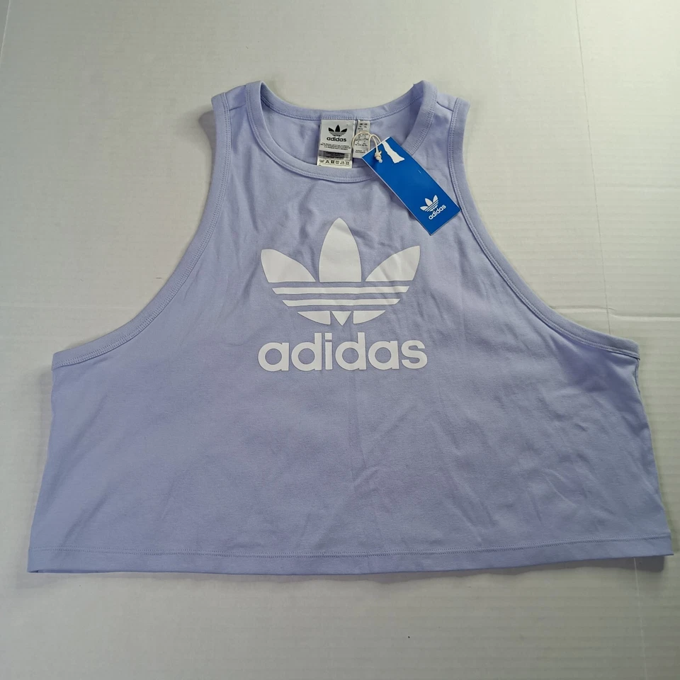 Adidas Originals Women's Trefoil Tank Top Size Large Violet Tone |IP0684|
