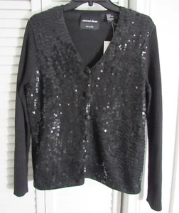 Michael Simon Hand Embroidered Sequin Front Cardigan Sweater Size Small *NWTS - Picture 1 of 8