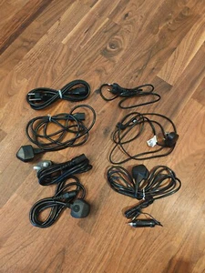 Job Lot Power Leads 2 Pin 3 pin Mains Cable UK EU Asia Car - Picture 1 of 7