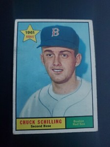 1961 Topps - #499 Set Break Chuck Schilling (RC) Rookie Red Sox VG *PNCARDS*