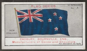 CADBURY-FLAG SERIES 1912 (SINGLE CARD)-#07- NEW ZEALAND - Picture 1 of 2