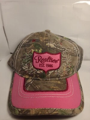 Realtree Logo Est 1986 Distressed Adjustable Mesh Snap Back Camo Cap / Hat - Image 1 of 2