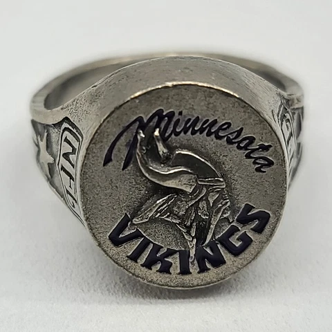 ⭐ Minnesota Vikings NFL Football Pewter Souvenir Collector Ring Cover
