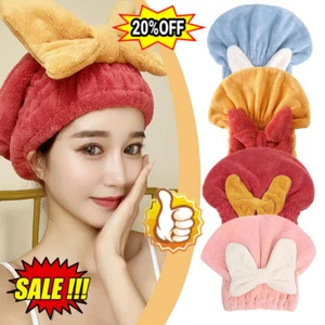 -Envoltura de toalla de cabello súper absorbente para cabello húmedo tapa de toalla de secado de cabello de microfibra - Imagen 1 de 14