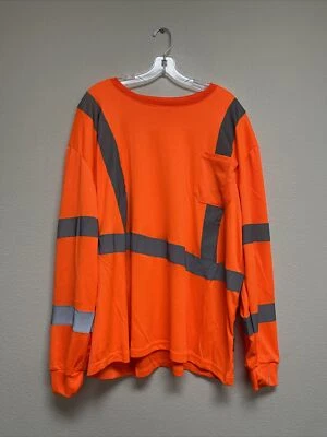 Bass Creek Mens Workwear Reflective Orange Long Sleeve Shirt Size 2XL - Image 1 of 4