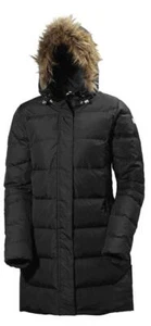 Helly Hansen Women's Aden Down Parka with Faux Fur Hood, 990 Black, X-Small - Picture 1 of 4