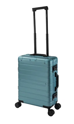 %SALE Travelhouse Oslo Aluminum Handgepäck Trolley Reisekoffer Bordkoffer Türkis - Bild 1 von 4
