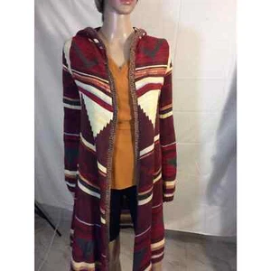 Elan Southwestern Hooded Long Sweater Women size small - Bild 1 von 6