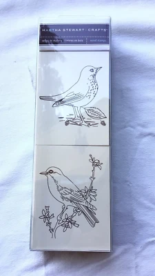 Martha Stewart Birds Wood Mounted Rubber Stamps - Image 1 of 4