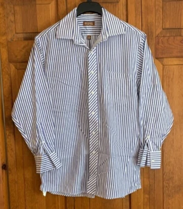 Men's MICHAEL Michael Kors L/S Striped Button-Up Shirt Tag Size L (16-1/2 32/33) - Picture 1 of 3