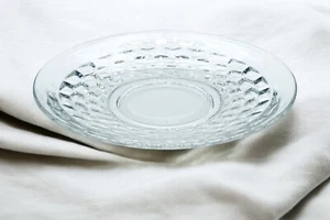 "Antiguo platillo de vidrio cubista Fostoria American Clear Stem 2056 5 3/4"" NUEVO - Imagen 1 de 3