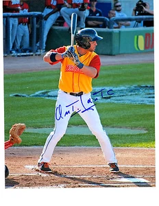 Omar Infante Detroit Tigers hand signed auto 8x10 photo Whitecaps SPECIAL JERSEY - Picture 1 of 2