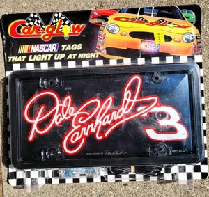 New Car-Glow "NASCAR Tags That Light Up At Night" Dale Earnhardt #3 - Picture 1 of 2