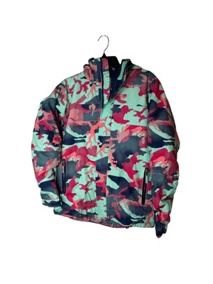 Burton Jacket Girls Large Multicolor Camo Snowboard Ski DRYRIDE Hooded Winter - Image 1 of 4