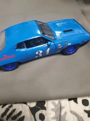 1972 年普利茅斯 GTX #34 蓝色带图形“Bigtime Muscle”系列 1/24 压铸 Mo — 第 1/4 张图片