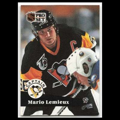 Mario Lemieux #581 1991 Pro Set Pittsburgh Penguins Hockey Card NHL NM - Image 1 of 3