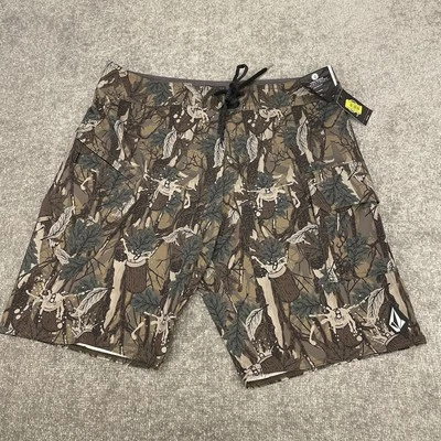 Volcom Board Shorts Mens 34 Camo Mod Tech Drawstring Swim Stone Of July NEW - Image 1 of 4