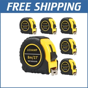 Durable 6 Pack 27ft SAE & Metric Measuring Tapes – Ideal for Professionals - Picture 1 of 9