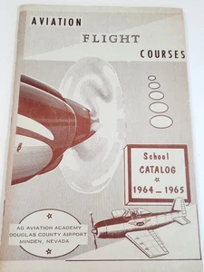 Aviation Flight Courses School Catalog 1964&65 AG Aviation Minden Nevada - Picture 1 of 7