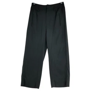 AYR Womens Size 0 Pants Silk Stretch Wide Waistband Slash Pockets Black - Picture 1 of 16