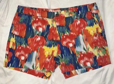 Шорты женские Merona разноцветные китайские размер 10 красные синие - Изображение 1 из 4