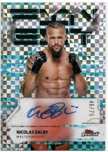 UFC - Nicolas Dalby - On-Card Auto Blue Checker Refractor - 46/75 - #FA-ND - M - Picture 1 of 2