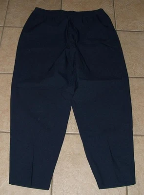 Pantalones informales o de vestir vintage azules talla grande 20 cintura elástica doblarse Foto 1 de 3