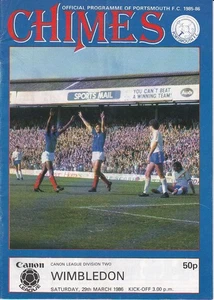 PORTSMOUTH v WIMBLEDON Div.2. 29. 03. 1986. - Picture 1 of 1