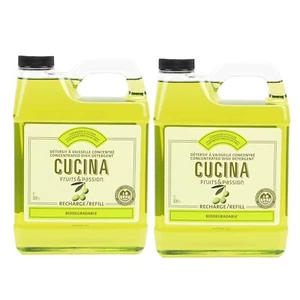 Fruits & Passion Cucina Coriander and Olive Tree Dish Detergent Refill 1L-2 Pack - Picture 1 of 8