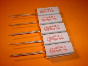 5x 10 Ohm / 7 Watt Wirewound-Power-Widerstand - Picture 1 of 2