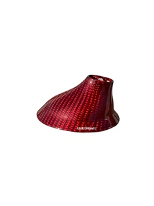 Fiat / Abarth Aerial Base Cover RED Genuine Carbon Fibre  KillAllChrome 500 595 - Afbeelding 1 van 4