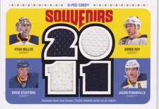 11-12 OPC Ryan Miller Derek Roy Stafford Pominville Jersey Souvenirs Sabres 2011
