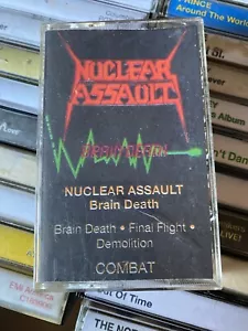 Nuclear Assault *Brain Death *cassette tape *FAN MADE insert *VG+ *see pictures - Picture 1 of 6