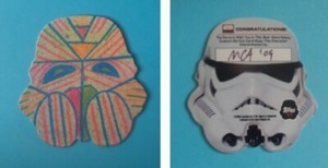 2009 topps STORMTROOPER sketch card art DIECUT star wars by MCA galaxy 4 