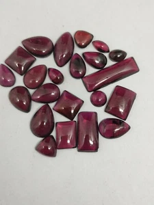 rhodolite cabochon 31.90crt 5x3.5x2.5 to 17x5x2mm loons gem stone cabohons - Picture 1 of 5