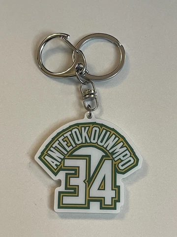 Giannis Antetokounmpo Milwaukee Bucks Jersey Acrylic Keychain NBA Basketball Cover