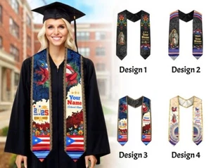 Personalisierte Puerto Rico Abschluss Schärpe 2025, individueller Name Geschenk Stola - Bild 1 von 10