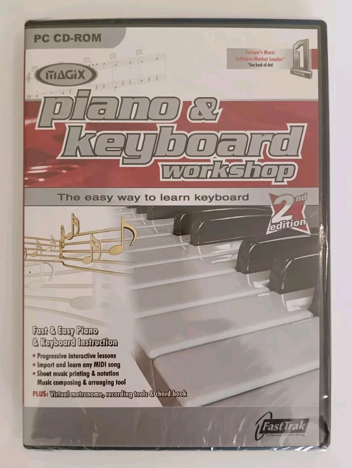 MAGIX Piano & Keyboard Workshop 2nd Edition Instruction Software PC CD-ROM NEW - Image 1 of 3