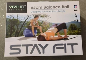 Vivilife Fitness 65 Cm Exercise Yoga Balance Ball with Pump, Brand New - Picture 1 of 3