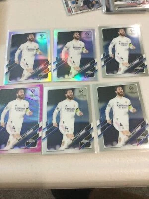 SERGIO RAMOS 2020-21 Topps Chrome UEFA Champions Pink X-Fractor #92 Real Madrid - Image 1 of 4