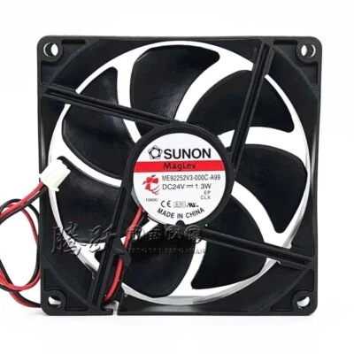 SUNON ME92252V3-000C-A99 9025 DC24V 1.3W 9CM 2-Pin Inverter Cooling Fan - Image 1 of 3