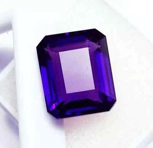 10.15+ Ct Natural Shine Violet Amethyst Loose Gemstone Emerald Cut EGL Certified - Picture 1 of 6