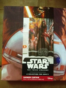 STAR WARS THE FORCE AWAKENS Shower Curtain NEW REG 38.00 - Picture 1 of 1