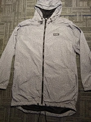 Victoria's Secret розовый дождевик полный молнии женщин XS/маленький серый открытый  - Изображение 1 из 4