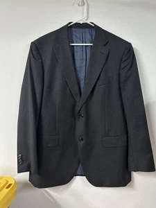 Traje SUITSUPPLY Napoli Int/Brescia Para Hombre Lana Blueline Carbón Talla 46R - Imagen 1 de 16