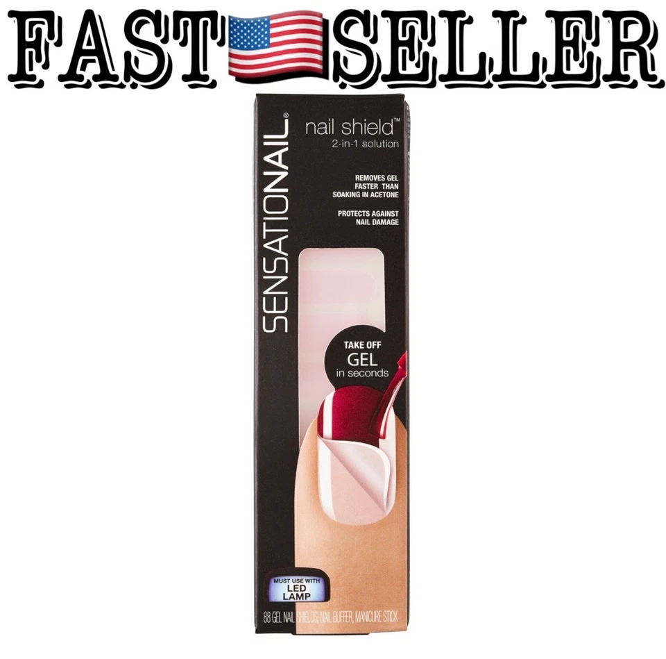 SensatioNail Nailene Nail Shield 2 in 1 Solution 88 Shields 8 Sizes